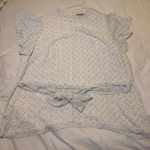 NWT Ann Taylor White waist tied blouse